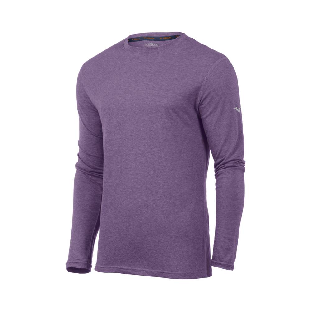 Mens Mizuno Inspire Long Sleeve Tops Purple Philippines (GAFXTV894)